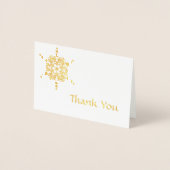 Eenvoudige Snowflake Starburst Hartelijk dank Folie Kaarten (Voorkant)