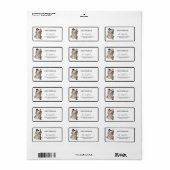 Eenvoudige Snowman Lamp Post Etiket (Full Sheet)