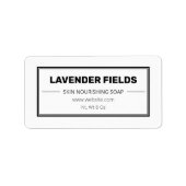 Eenvoudige soap Bar voor kleine bedrijven — Produc Etiket (Voorkant)