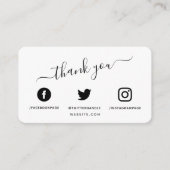 Eenvoudige sociale media QR code dank u korting Informatiekaartje (Voorkant)