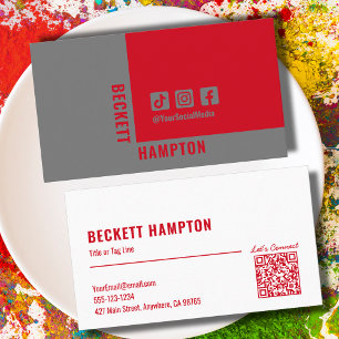 Eenvoudige sociale media QR-code Visitekaartje