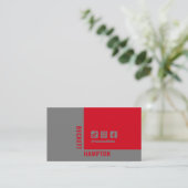 Eenvoudige sociale media QR-code Visitekaartje (Staand voorkant)