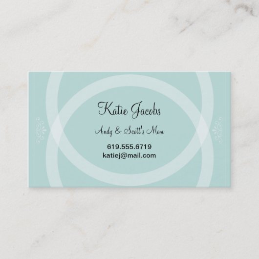 Eenvoudige sociale nummerkaarten contactkaartje (Voorkant)