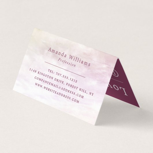 Eenvoudige Soft Cloud, moderne dubbele loyaliteit Visitekaartje (Achterkant)