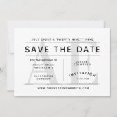 Eenvoudige Soft Grey Typografie Save the Date Kaart (Voorkant)