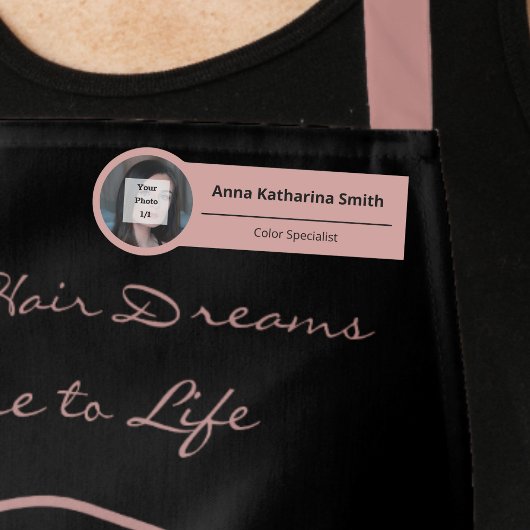 Eenvoudige Soft Pink Profile Afbeelding Expertise Naamplaatje