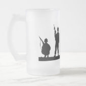 Eenvoudige Soldaten Silhouet Matglas Bierpul (Links)