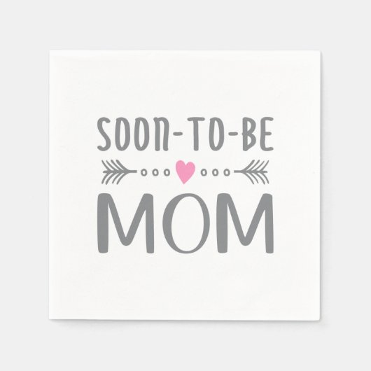 Eenvoudige Soon-to-be Mom Moederdag | Papieren Ser Servet (Voorkant)