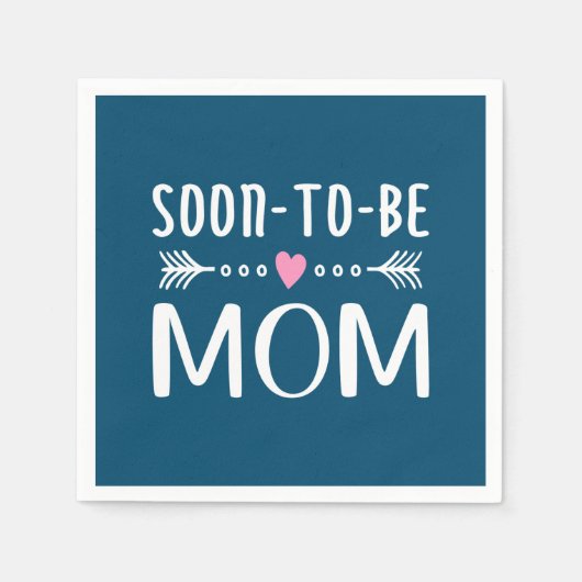 Eenvoudige Soon-to-be Mom Moederdag | Papieren Ser Servet (Voorkant)