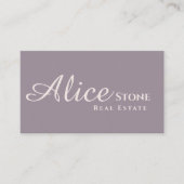 Eenvoudige Sophisticated Mauve Pastel Classic Visitekaartje (Voorkant)