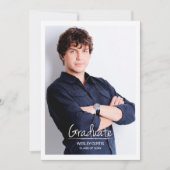 Eenvoudige Sophisticatie, afstudeeraankondigingen Kaart (Voorkant)