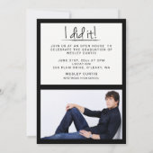 Eenvoudige Sophisticatie, afstudeeraankondigingen Kaart (Achterkant)