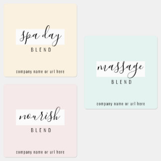 Eenvoudige Spa Essential Oil Roller-flesetiketten Labels