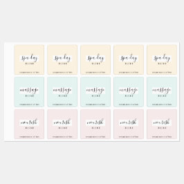 Eenvoudige Spa Essential Oil Roller-flesetiketten Labels