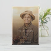 Eenvoudige Spaanse begrafenis viering herdenkingsf Kaart (Staand voorkant)