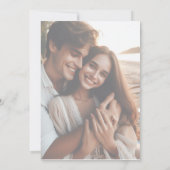 Eenvoudige Spaanse bruiloft vervaagd foto Kaart (Achterkant)