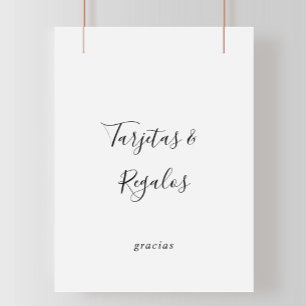 Eenvoudige Spaanse Kaarten en Cadeaus Bord Poster