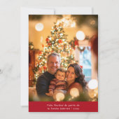 Eenvoudige Spaanse Kerstmis Feliz Navidad Foto Roo Feestdagenkaart (Voorkant)