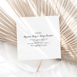 Eenvoudige Spaanse Square Boda Kaart