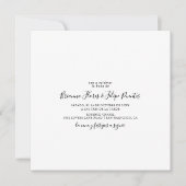 Eenvoudige Spaanse Vierkante Bruiloft Kaart (Voorkant)