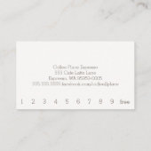 Eenvoudige speelgoedbeker en bonen Punch Card Klantenkaartje (Achterkant)