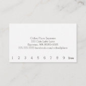 Eenvoudige speelgoedbeker en bonenkaart klantenkaartje (Achterkant)