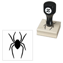 Eenvoudige Spin Insect Bug Silhouet Vorm Rubberstempel