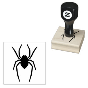 Eenvoudige Spin Insect Bug Silhouet Vorm Rubberstempel