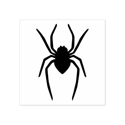 Eenvoudige spin insecteninsect bug silhouet vorm rubberstempel (Afrduk)