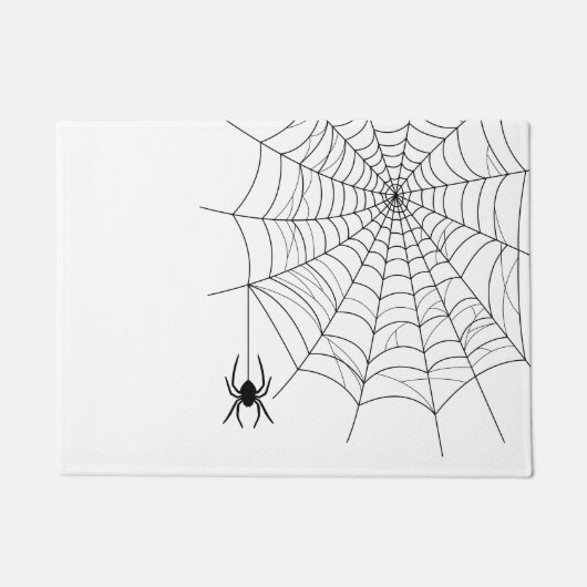 Eenvoudige Spin met Spinnenweb Kobold Halloween Deurmat (Voorkant)