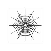 Eenvoudige spinnenweb-lijn kunst silhouetvorm rubberstempel (Afrduk)