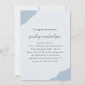 Eenvoudige Splashes Blue Photo Graduparty Kaart (Achterkant)