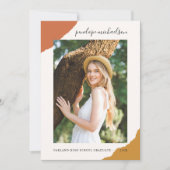 Eenvoudige Splashes Spice Photo Graduparty Kaart (Voorkant)
