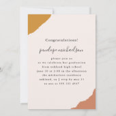 Eenvoudige Splashes Spice Photo Graduparty Kaart (Achterkant)