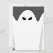 Eenvoudige Spooky Boo Ghost Halloween Kostuumfeest Kaart (Achterkant)