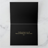 Eenvoudige spooky familie gelukkig Halloween pompo Kaart (Binnen)