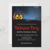 Eenvoudige Spooky Graveyard Halloween Party Kaart (Voorkant)