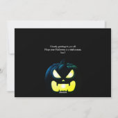 Eenvoudige Spooky pompoen Halloween Fotocollage Feestdagenkaart (Achterkant)