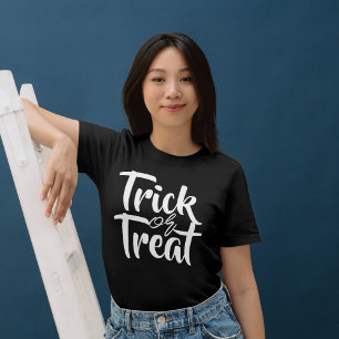 Eenvoudige Spooky Trick or treat Halloween Familie T-shirt