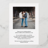 Eenvoudige Squiggle Lijst Modern Wedding Save the  Folie Uitnodiging (Achterkant)