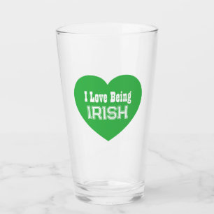 Eenvoudige St. Patrick's Day Green I Love Being Ir Glas