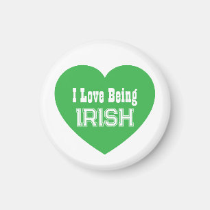 Eenvoudige St. Patrick's Day Green I Love Being Ir Magneet