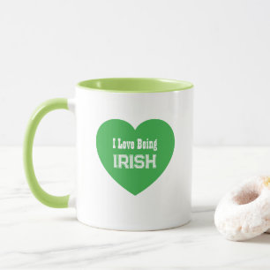 Eenvoudige St. Patrick's Day Green I Love Being Ir Mok