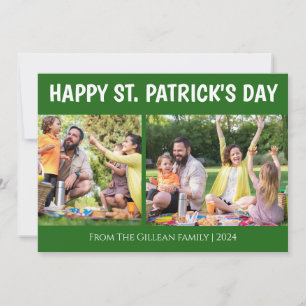 Eenvoudige St. Patrick's Day Shamrocks familie 2 f Feestdagenkaart