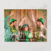 Eenvoudige St. Patrick's day Shamrocks familie fot Feestdagenkaart (Voorkant)