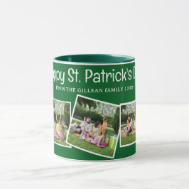 Eenvoudige St. Patrick's day Shamrocks familie fot Mok