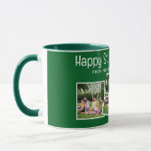 Eenvoudige St. Patrick's day Shamrocks familie fot Mok (Links)