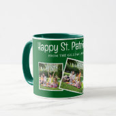 Eenvoudige St. Patrick's day Shamrocks familie fot Mok (Voorkant links)