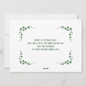 Eenvoudige St. Patrick's Day Shamrocks gezelfoto  Feestdagenkaart (Achterkant)