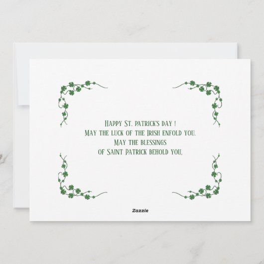Eenvoudige St. Patrick's Day Shamrocks gezelfoto  Feestdagenkaart (Achterkant)